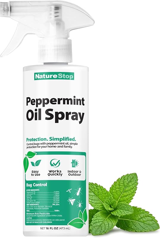 NatureStop Peppermint Oil Spray For Bugs